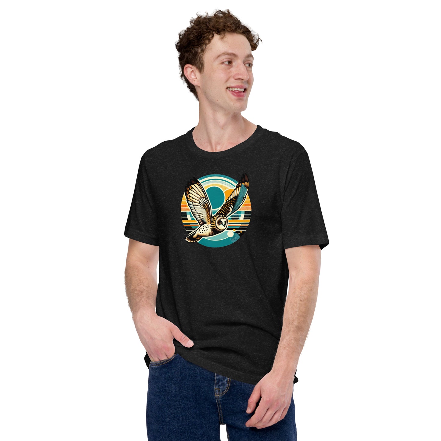 Short-Eared Owl Lightweight Cotton Unisex T-Shirt