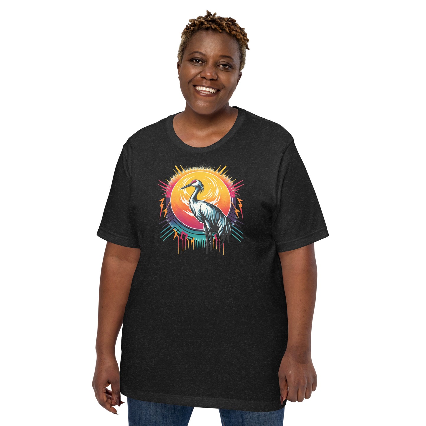 Sandhill Crane Unisex Lightweight Cotton T-shirt