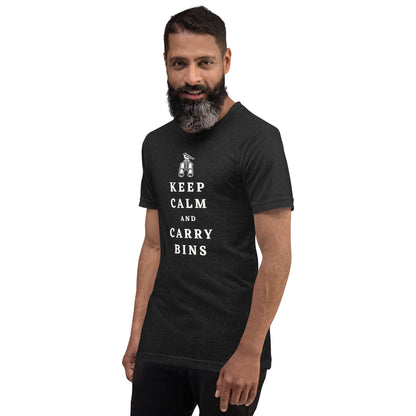 Keep Calm and Carry Bins Lightweight Cotton Unisex T-Shirt