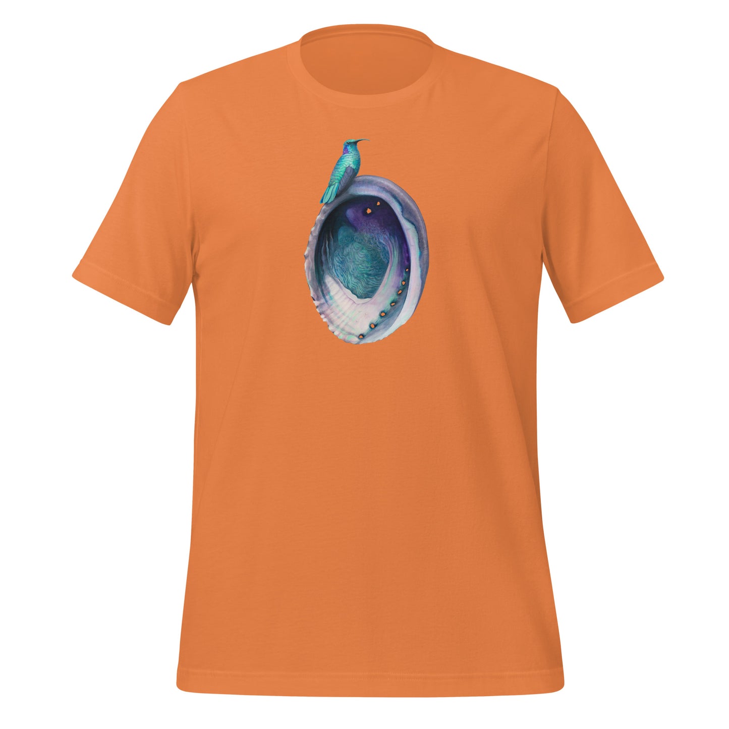 Hummingbird on Abalone Lightweight Cotton Unisex T-Shirt