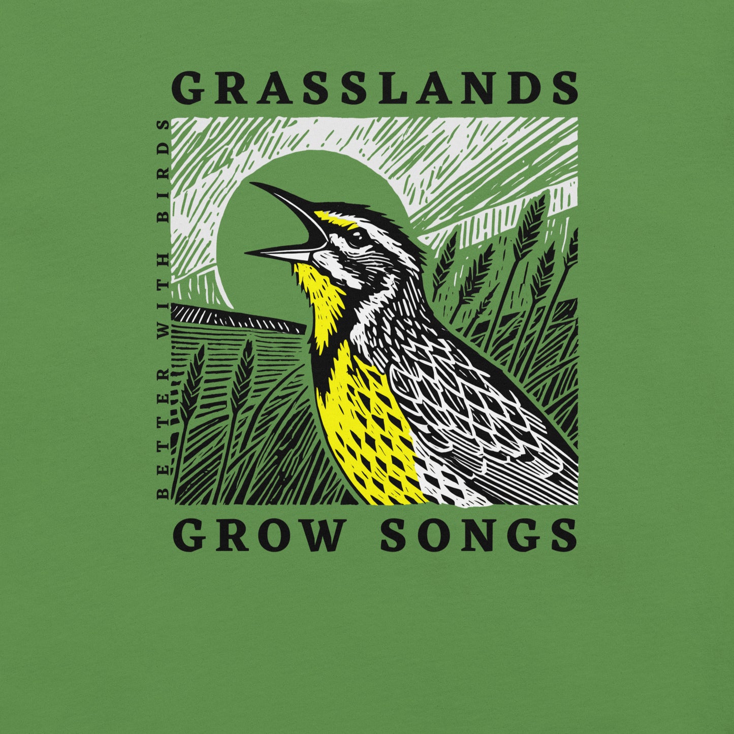 Grasslands Grow Songs Unisex Lightweight Cotton T-shirt