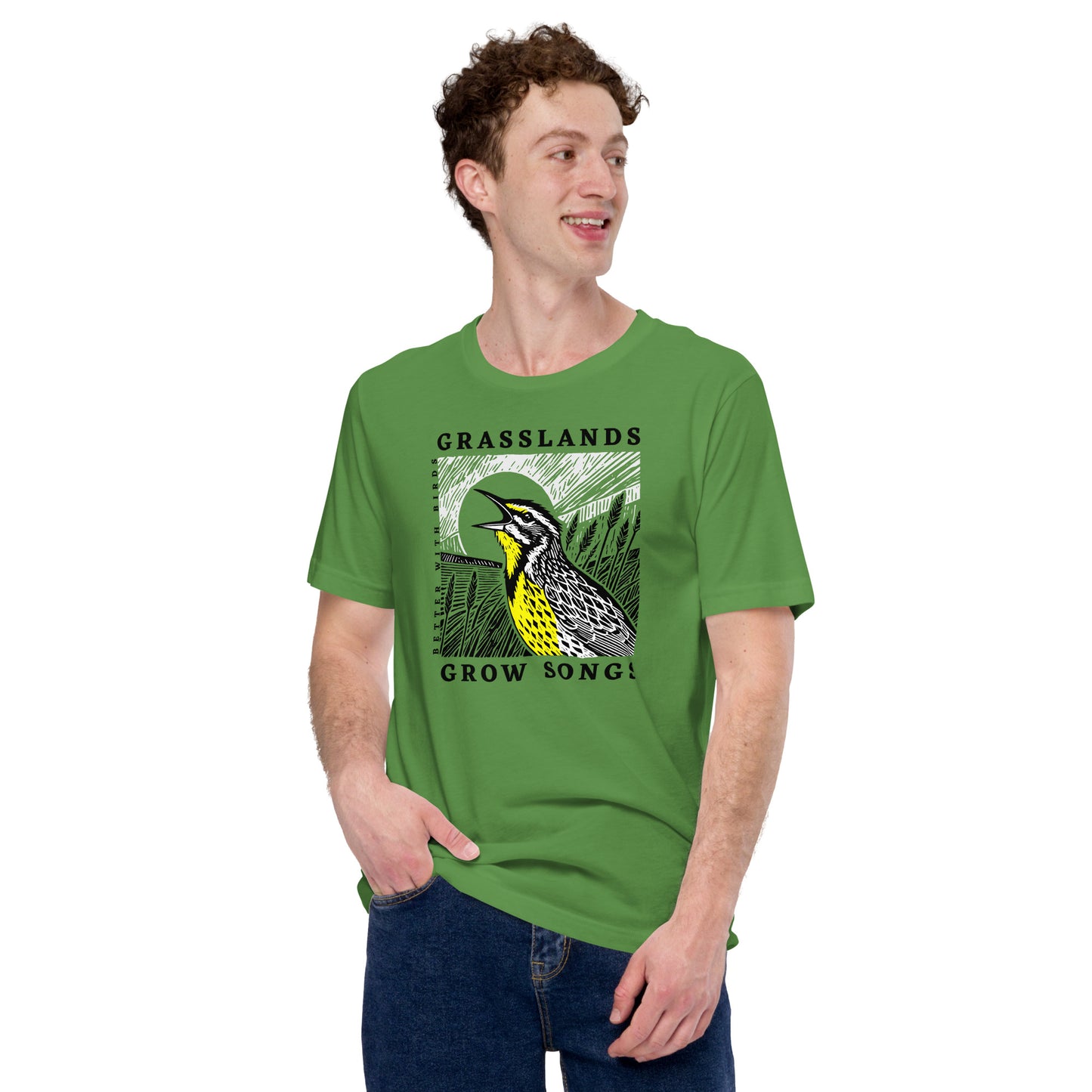 Grasslands Grow Songs Unisex Lightweight Cotton T-shirt