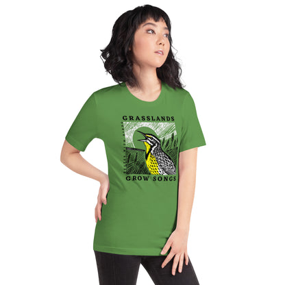 Grasslands Grow Songs Unisex Lightweight Cotton T-shirt