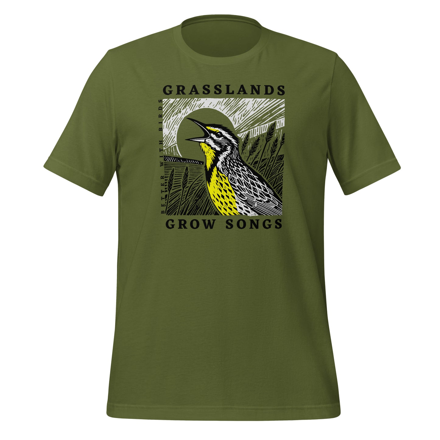 Grasslands Grow Songs Unisex Lightweight Cotton T-shirt