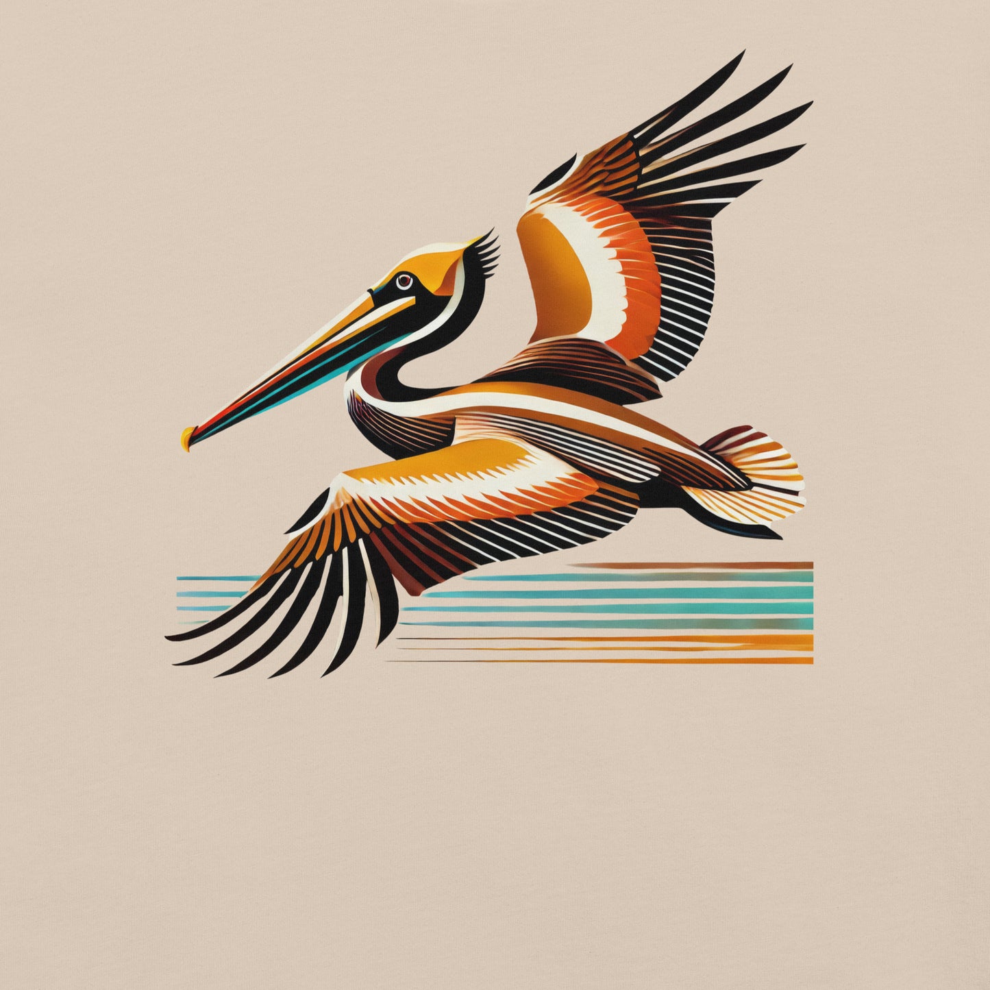 Brown Pelican Unisex Lightweight Cotton T-shirt