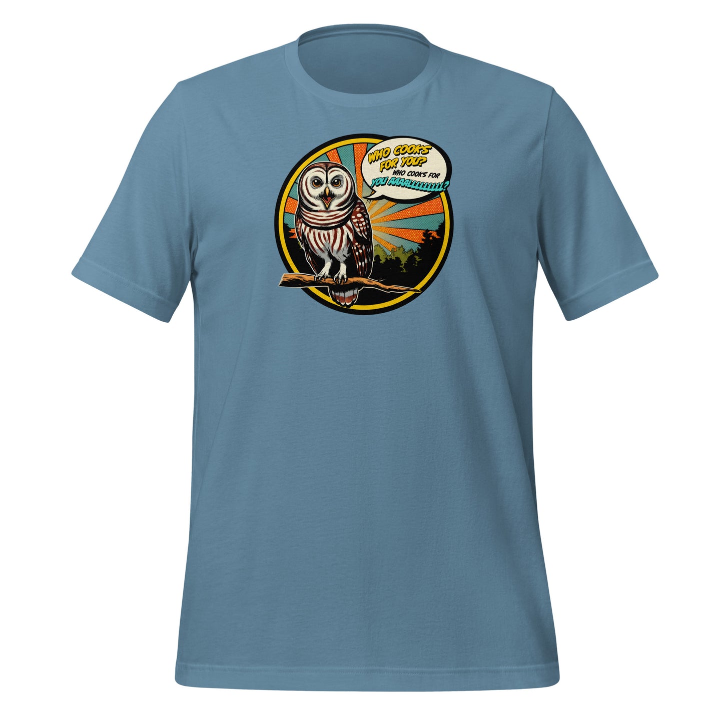 Barred Owl Lightweight Cotton Unisex T-Shirt