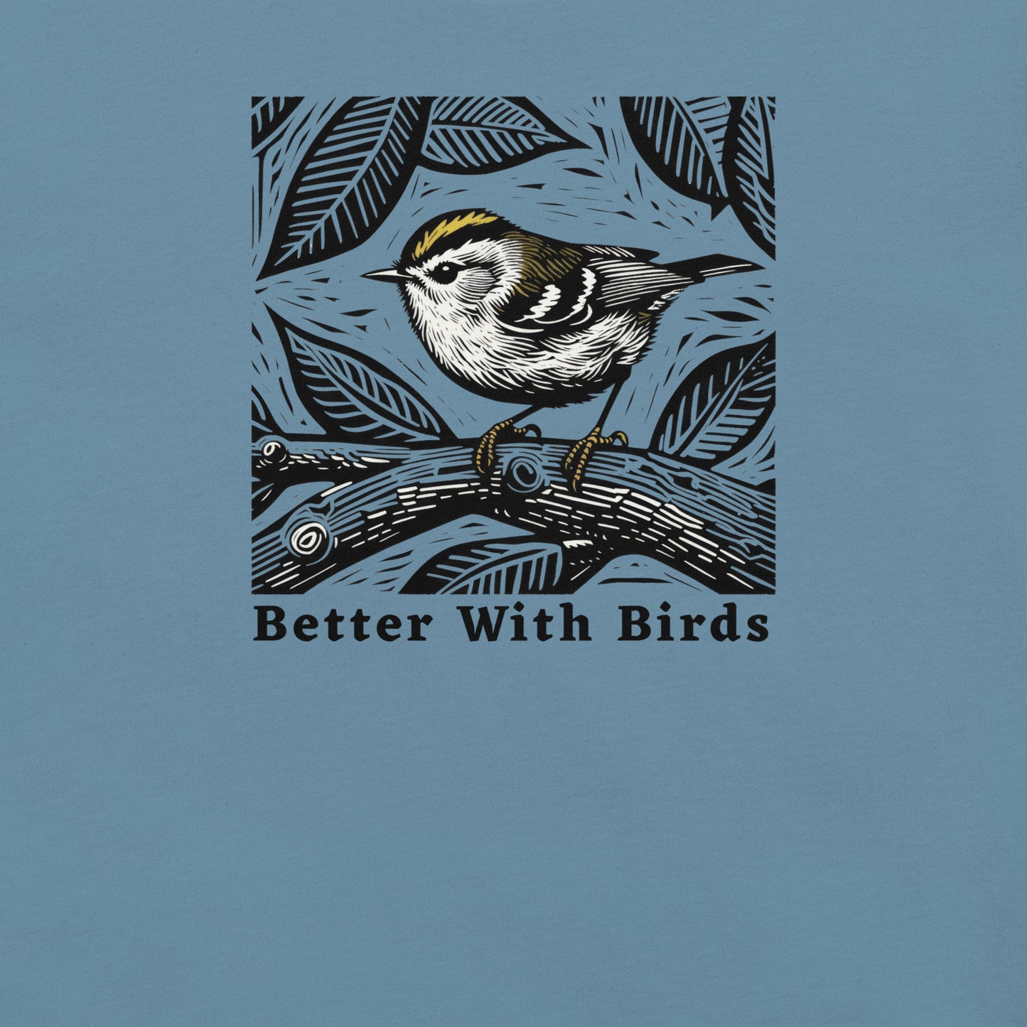 Golden-Crowned Kinglet Lightweight Cotton T-shirt