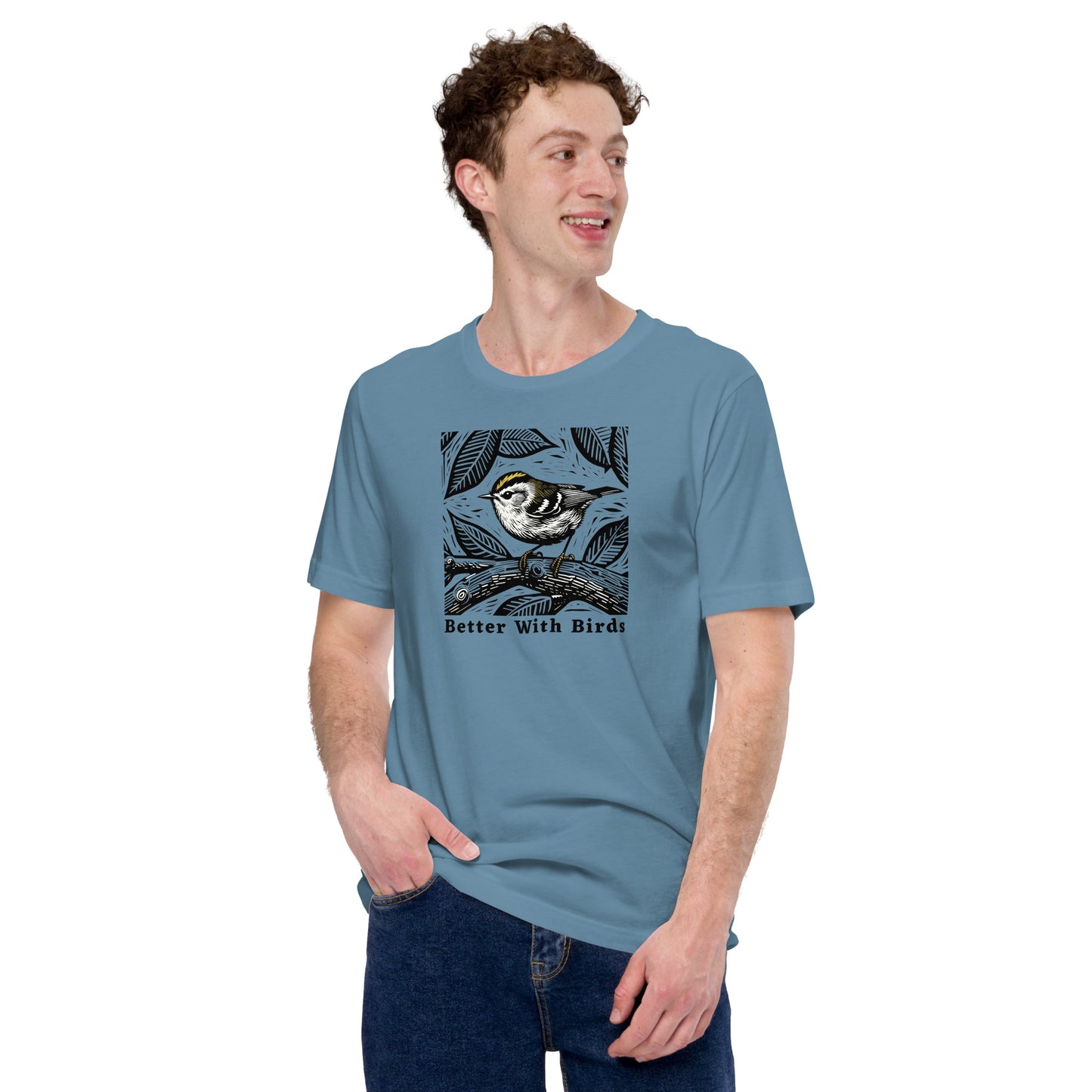 Golden-Crowned Kinglet Lightweight Cotton T-shirt