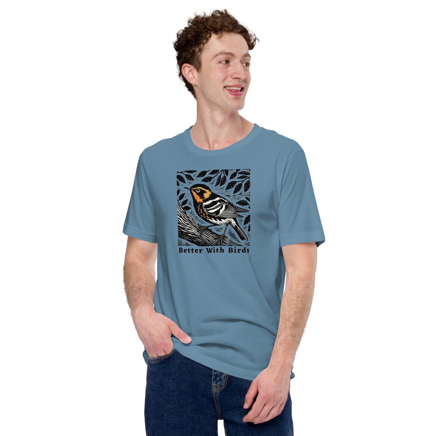 Blackburnian Warbler Lightweight Cotton Unisex T-Shirt