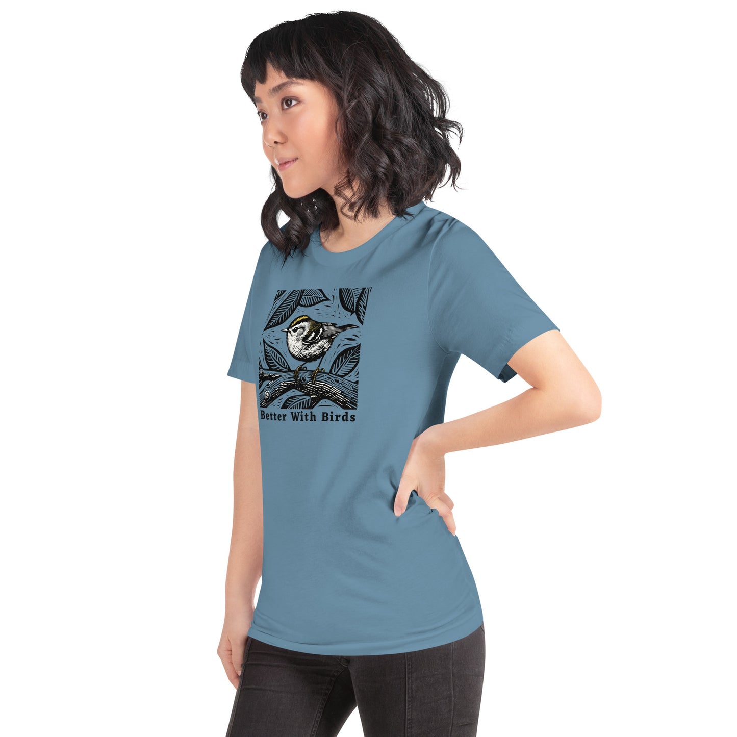 Golden-Crowned Kinglet Lightweight Cotton T-shirt