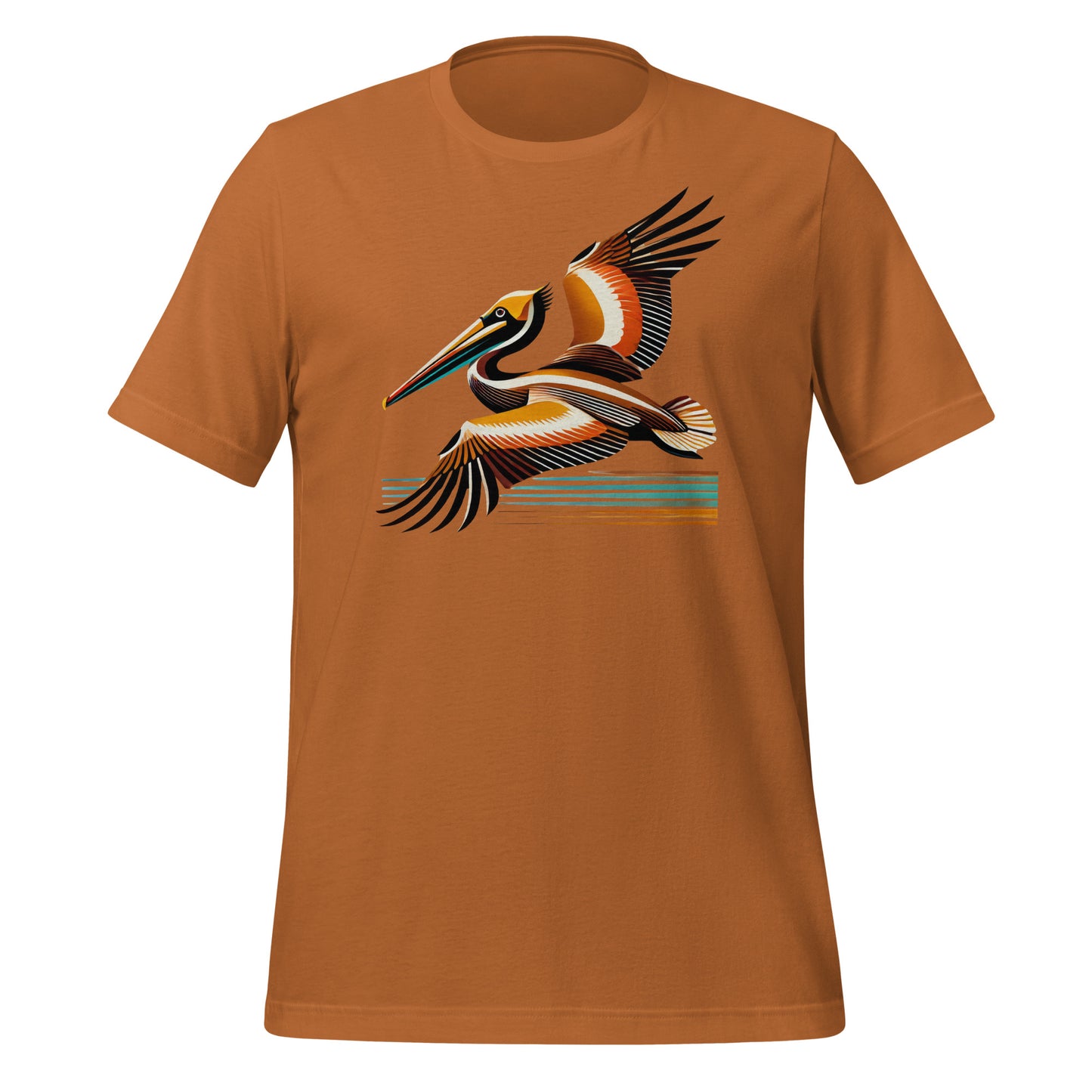 Brown Pelican Unisex Lightweight Cotton T-shirt