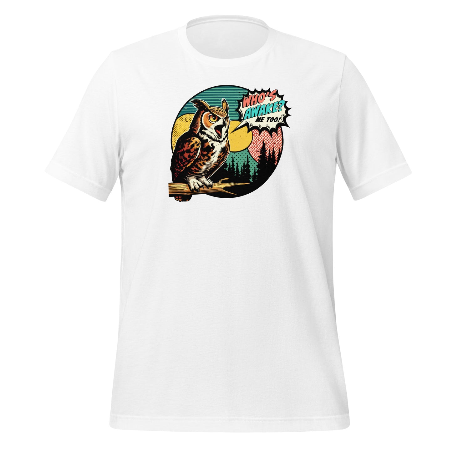 Great Horned Owl Lightweight Cotton Unisex T-Shirt