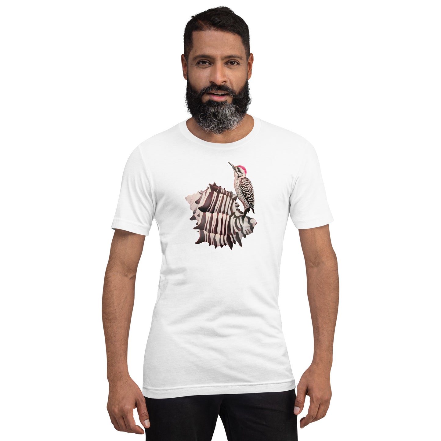 Woodpecker on Murex Lightweight Cotton Unisex T-Shirt