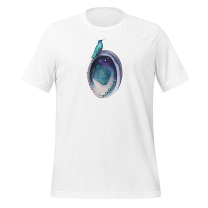 Hummingbird on Abalone Lightweight Cotton Unisex T-Shirt