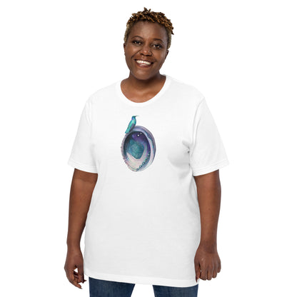 Hummingbird on Abalone Lightweight Cotton Unisex T-Shirt