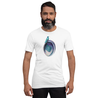 Hummingbird on Abalone Lightweight Cotton Unisex T-Shirt