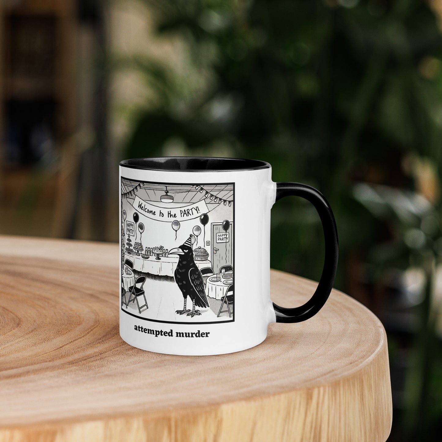 Attempted Murder Crow Coffee Mug