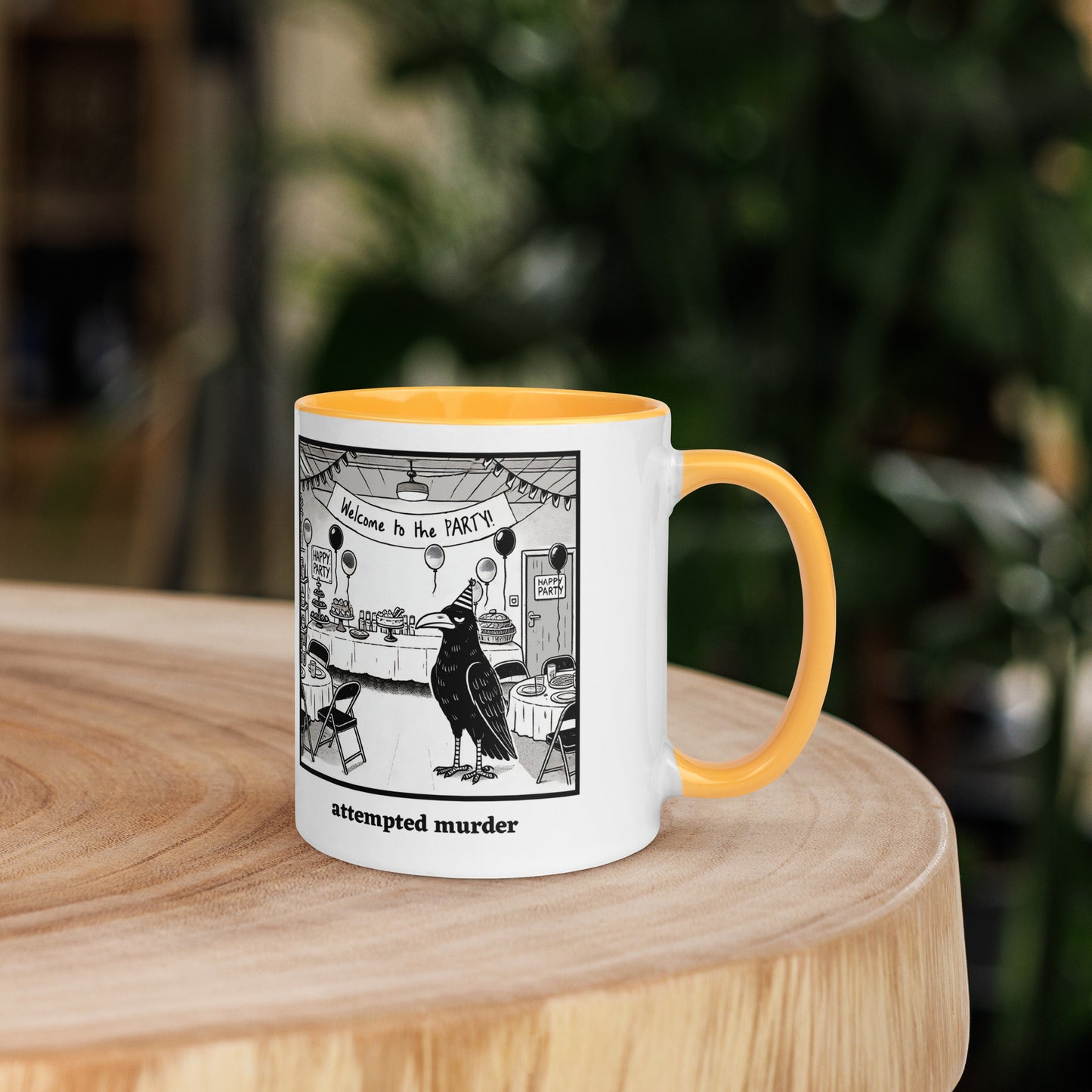 Attempted Murder Crow Coffee Mug