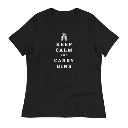 Keep Calm and Carry Bins Women's Relaxed T-Shirt