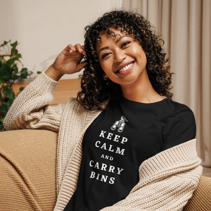 Keep Calm and Carry Bins Women's Relaxed T-Shirt