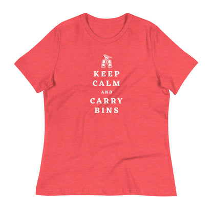 Keep Calm and Carry Bins Women's Relaxed T-Shirt