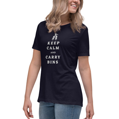 Keep Calm and Carry Bins Women's Relaxed T-Shirt