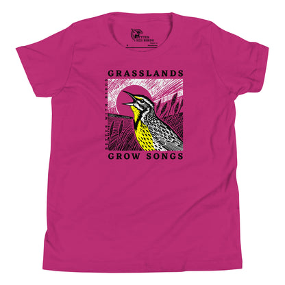 Grasslands Grow Songs Youth Short Sleeve T-Shirt