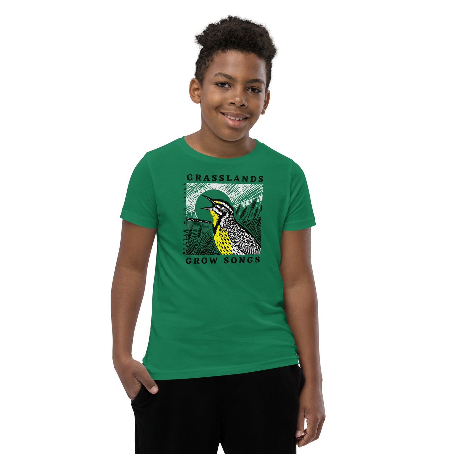 Grasslands Grow Songs Youth Short Sleeve T-Shirt