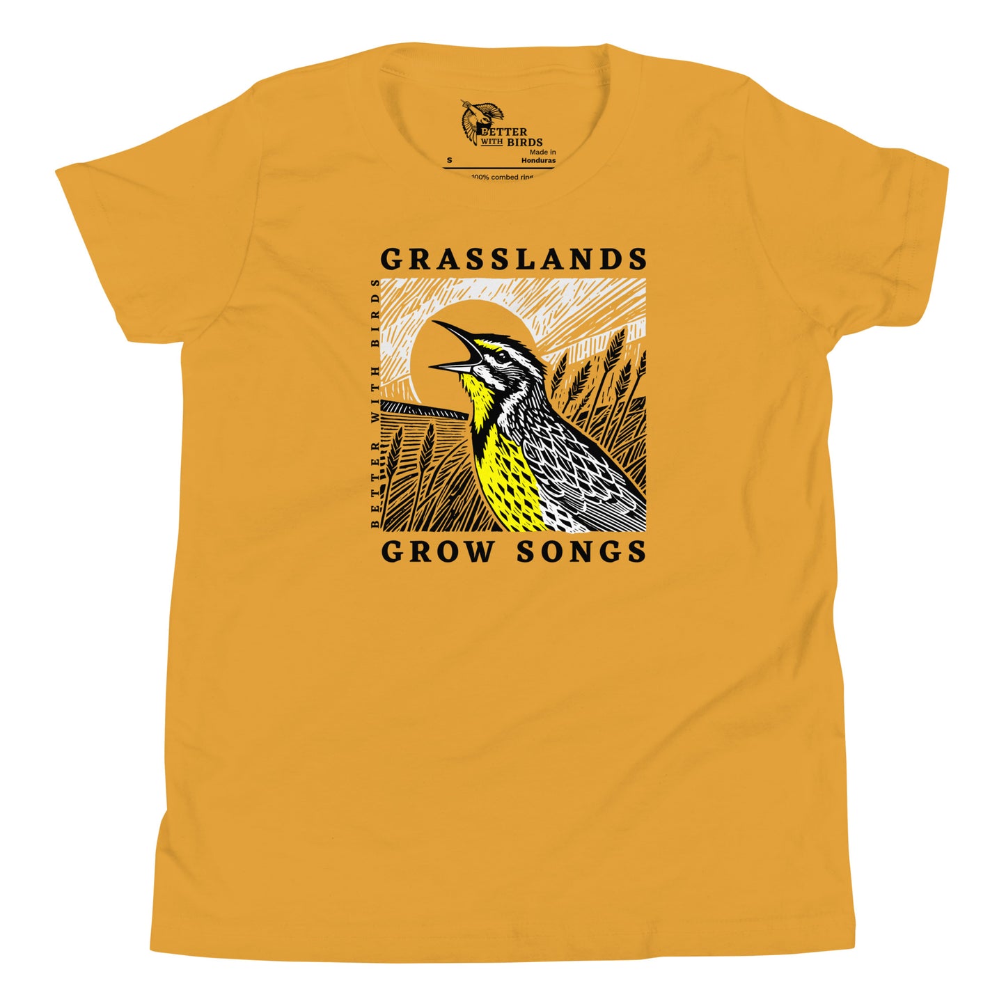 Grasslands Grow Songs Youth Short Sleeve T-Shirt